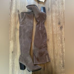 Marc Fisher Over The Knee Grey Suede Boot